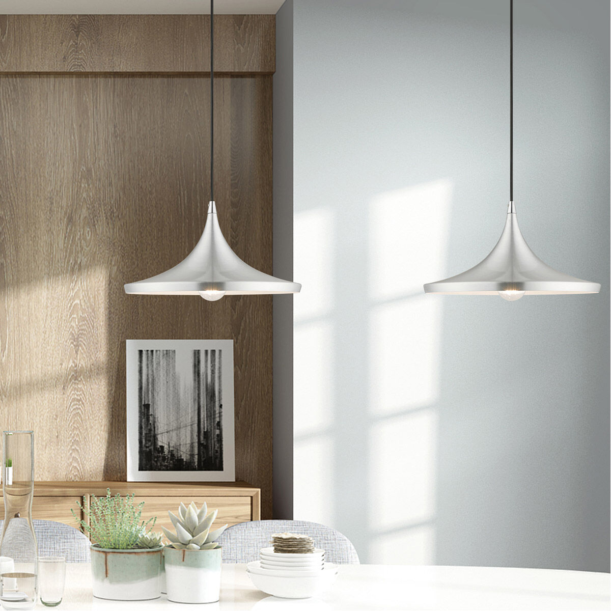 Allison 1 Light 14 inch Brushed Aluminum Mini Pendant Ceiling Light