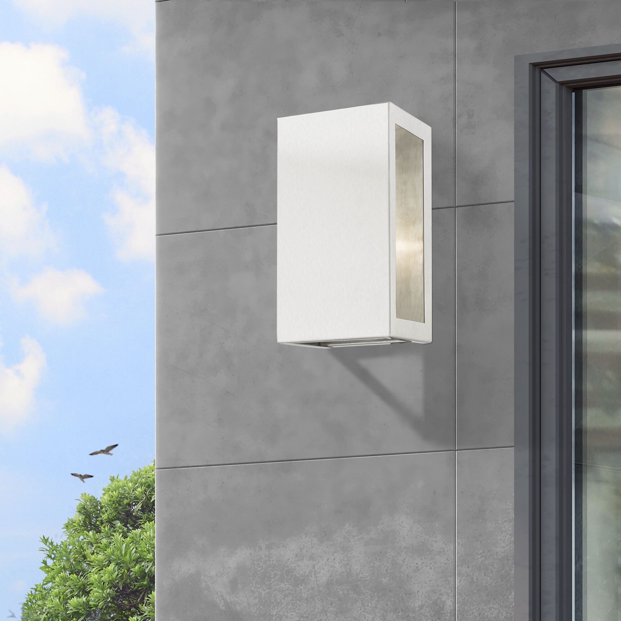 Winfield 1 Light 9 inch Brushed Nickel Outdoor Small Sconce, Small