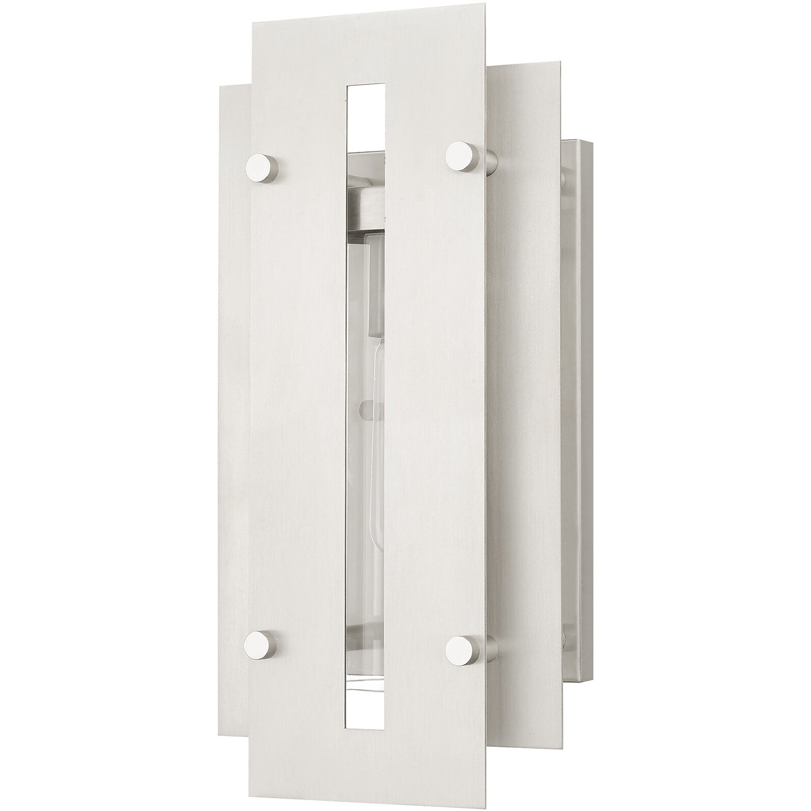 Utrecht 1 Light 14 inch Brushed Nickel Accents Outdoor Wall Lantern