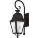 Amwell 2 Light 24.75 inch Black Outdoor Wall Lantern
