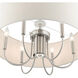 Blossom 7 Light 24 inch Brushed Nickel Pendant Chandelier Ceiling Light
