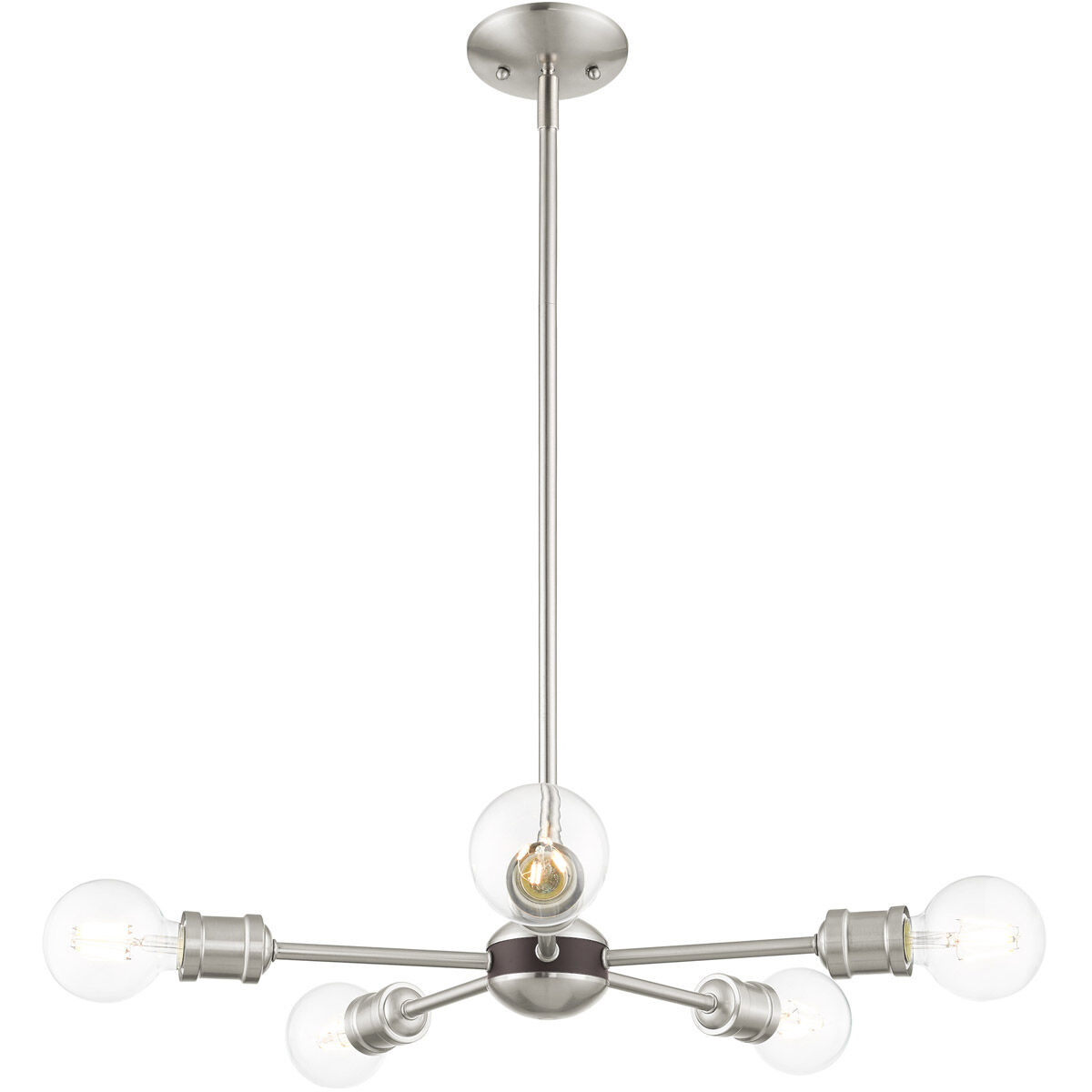 Coronado 5 Light 26 inch Brushed Nickel Chandelier Ceiling Light