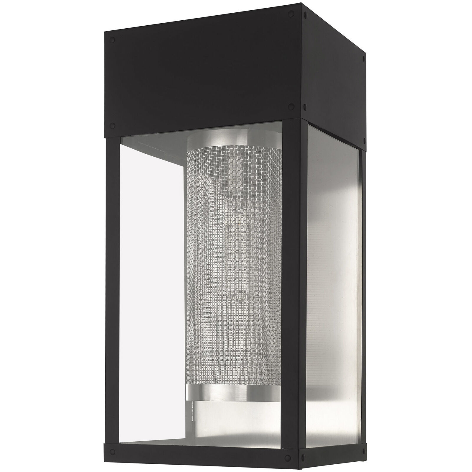 Franklin 1 Light 16 inch Black Outdoor Wall Lantern