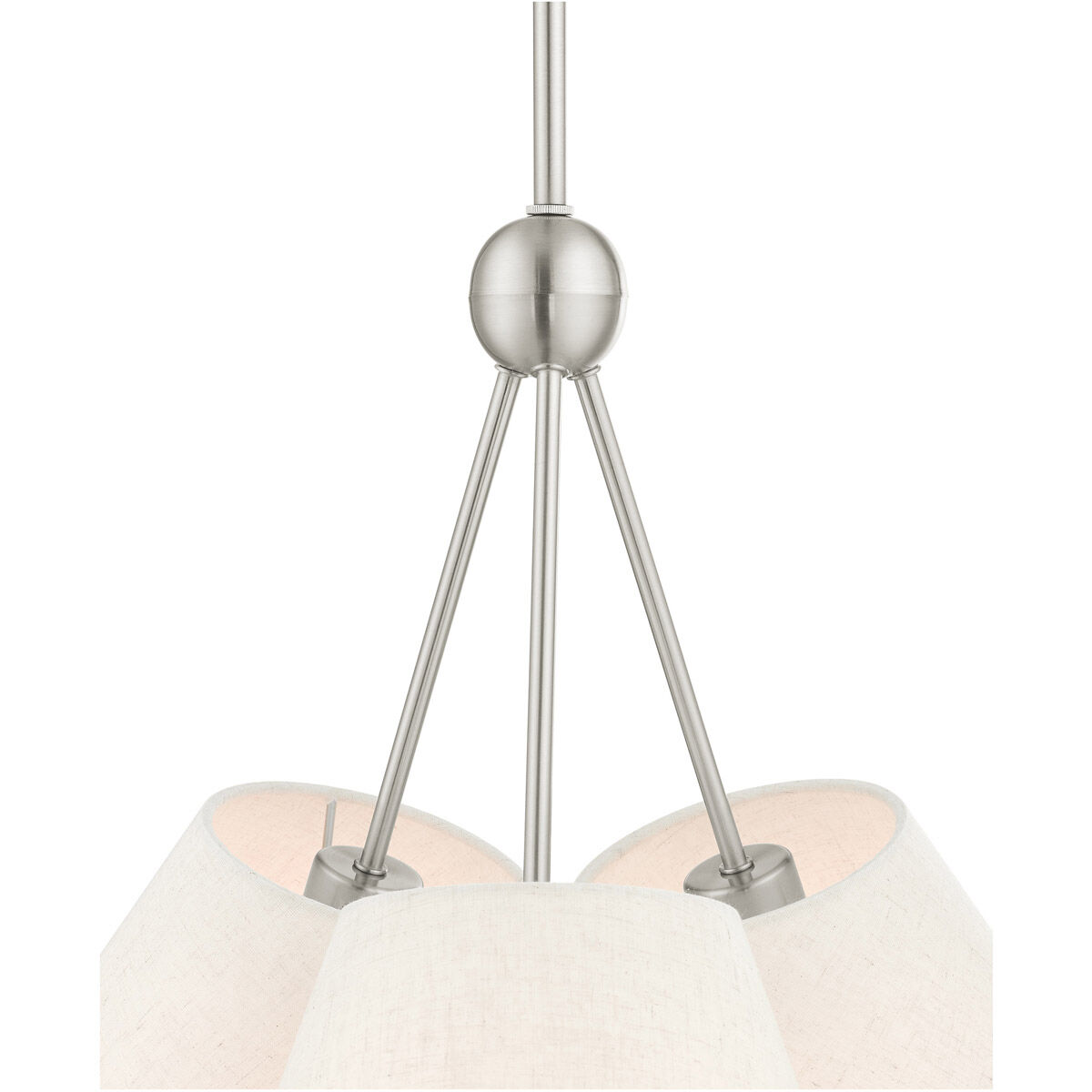 Prato 3 Light 21 inch Brushed Nickel Chandelier Ceiling Light
