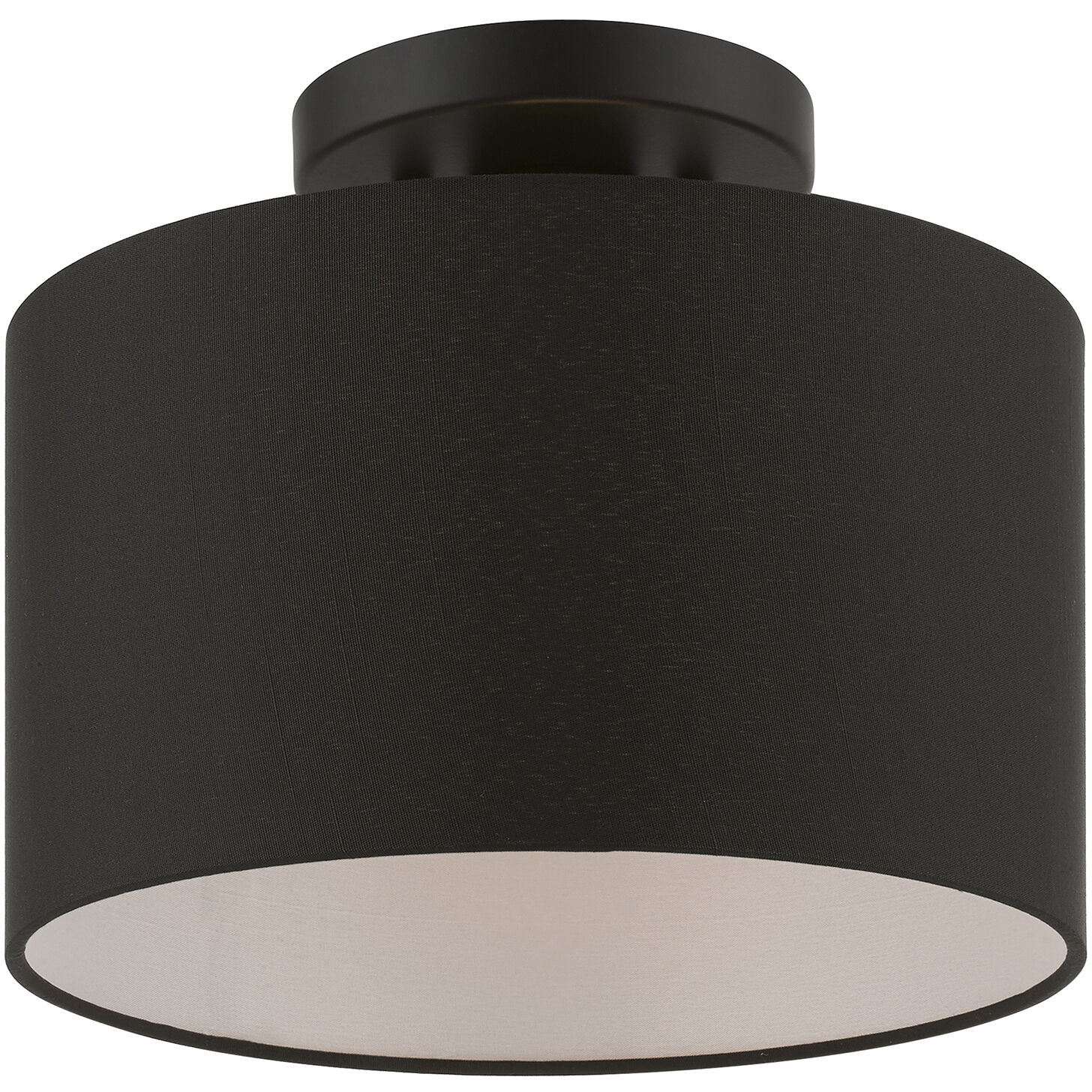 Bainbridge 1 Light 10 inch Black Small Semi-Flush Ceiling Light, Small