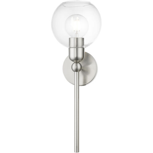Downtown 1 Light 7 inch Brushed Nickel Single Sconce Wall Light, Sphere