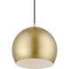 Piedmont 1 Light 10 inch Soft Gold with Polished Brass Accents Pendant Ceiling Light