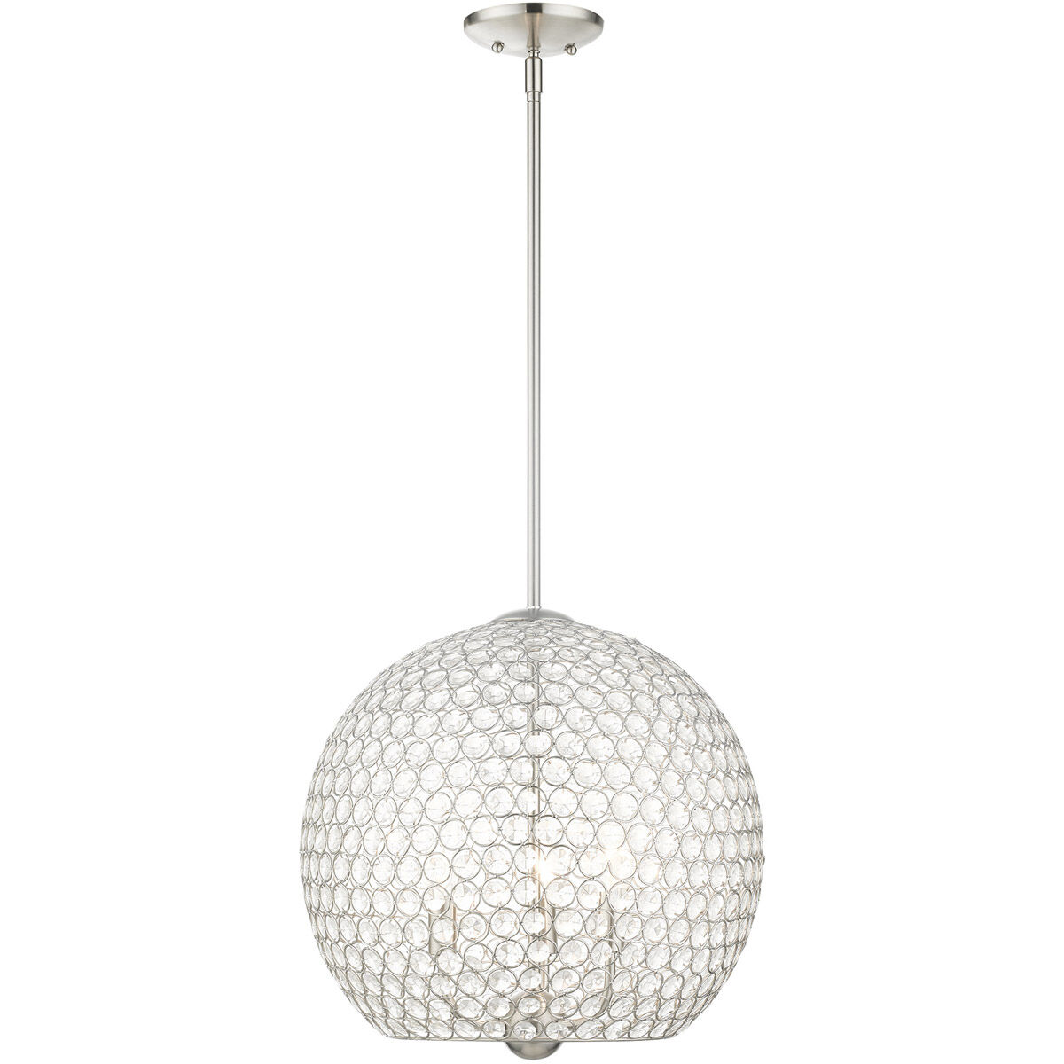 Cassandra 3 Light 16 inch Brushed Nickel Pendant Ceiling Light
