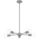 Lansdale 5 Light 19 inch Nordic Gray with Brushed Nickel Accents Chandelier Ceiling Light