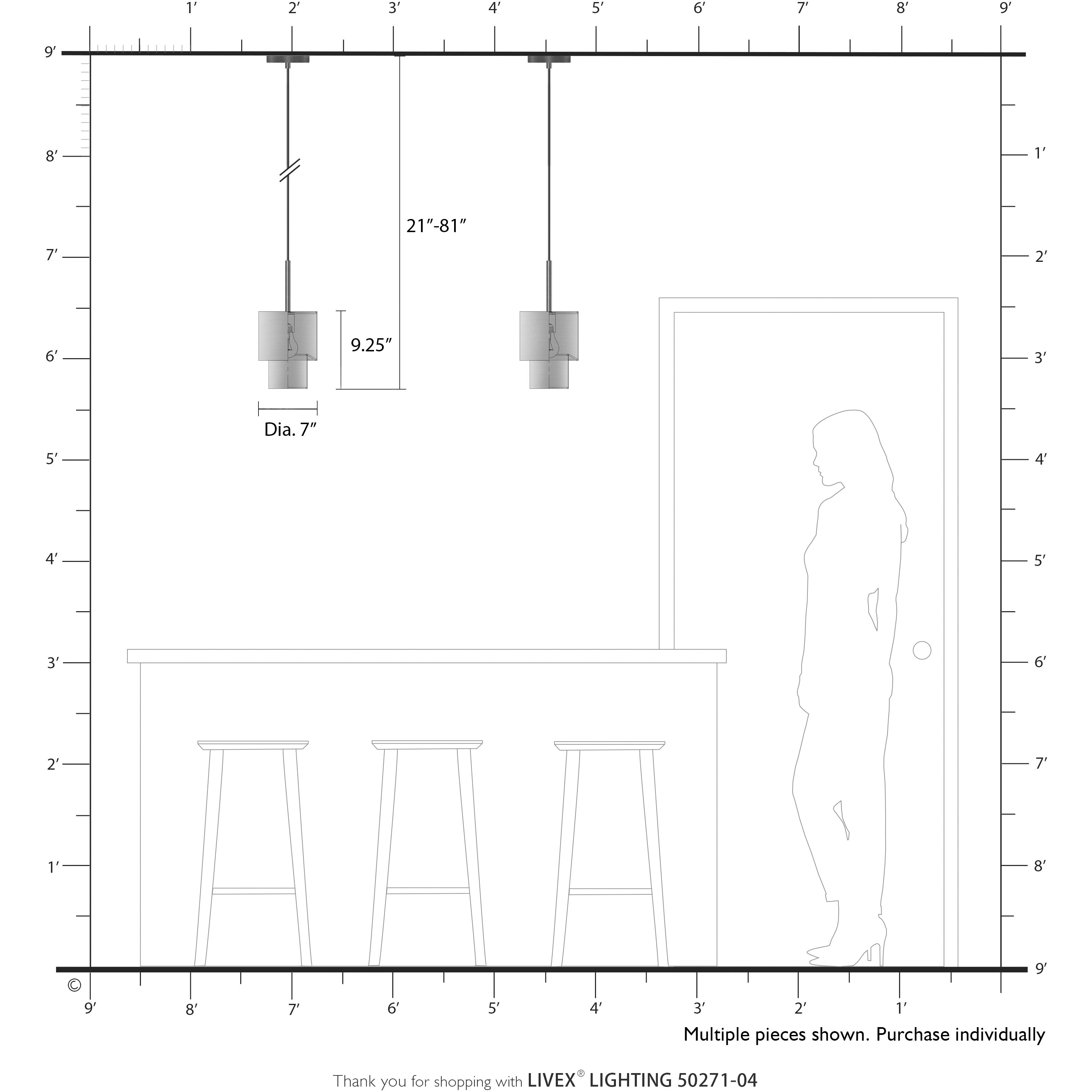 Bainbridge 1 Light 7 inch Black Mini Pendant Ceiling Light