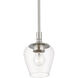 Willow 1 Light 6 inch Brushed Nickel Single Pendant Ceiling Light, Single