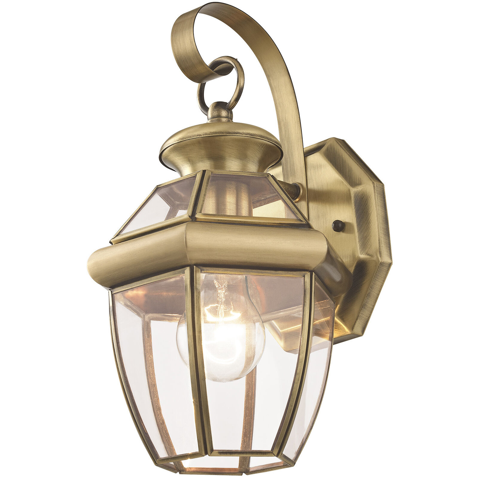 Monterey 1 Light 13 inch Antique Brass Outdoor Wall Lantern