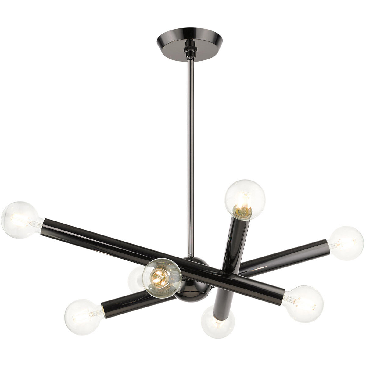 Stafford 8 Light 24 inch Black Chrome Chandelier Ceiling Light