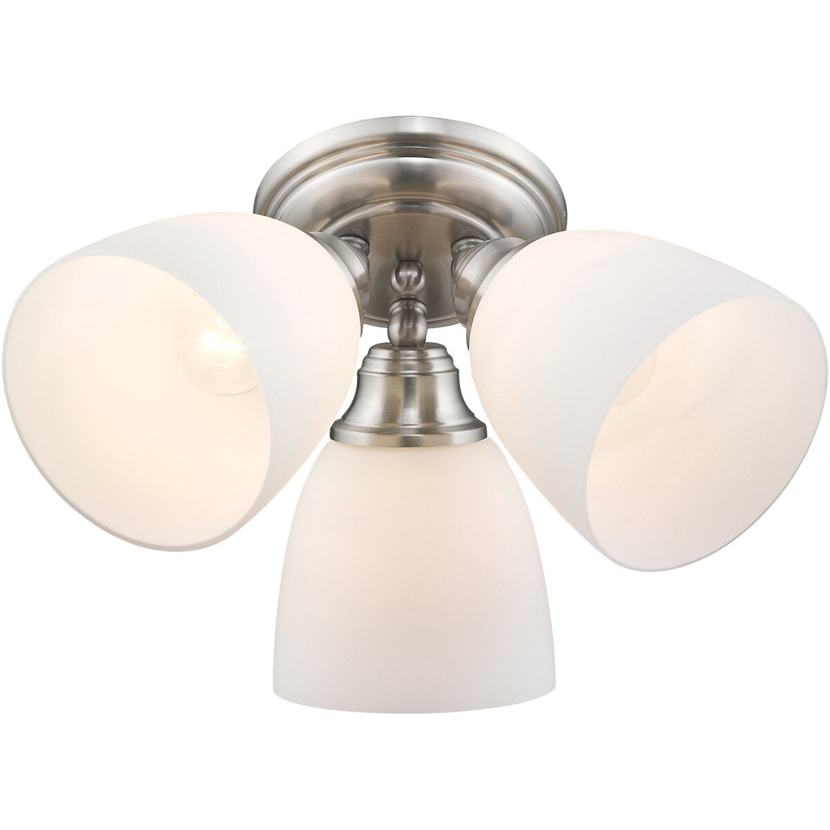 Somerville 3 Light 14 inch Brushed Nickel Semi-Flush Mount Ceiling Light