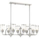 Lawrenceville 8 Light 40 inch Brushed Nickel Linear Chandelier Ceiling Light