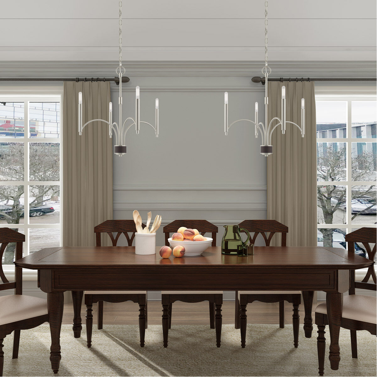 Astoria 4 Light 35 inch Brushed Nickel Bath Vanity Wall Light