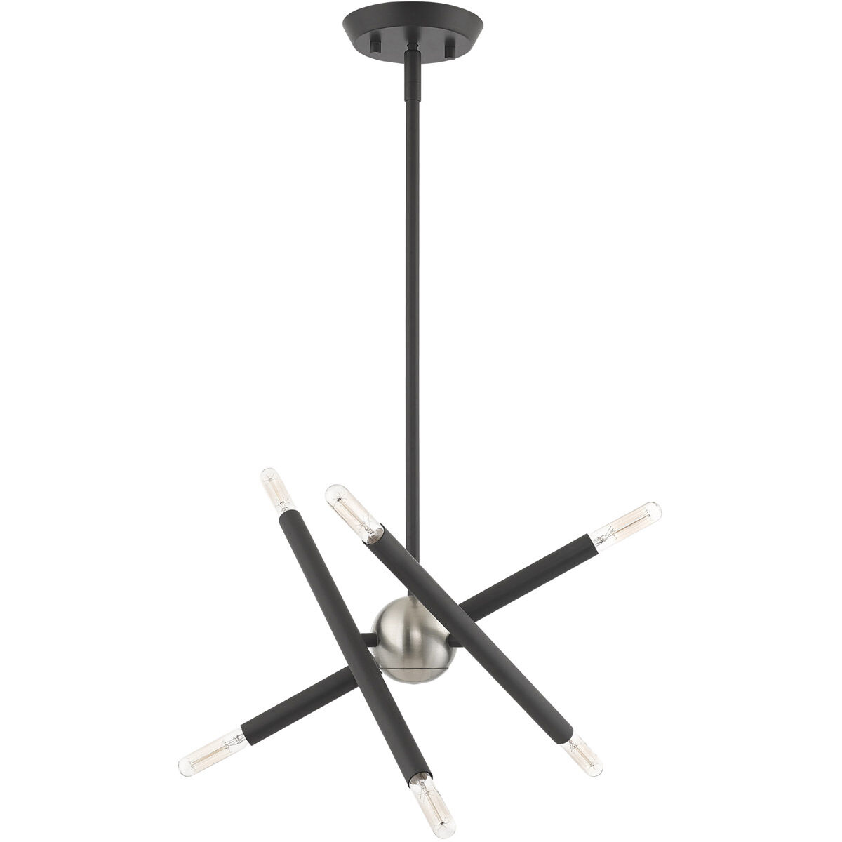 Soho 6 Light 12.5 inch Scandinavian Gray Chandelier Ceiling Light