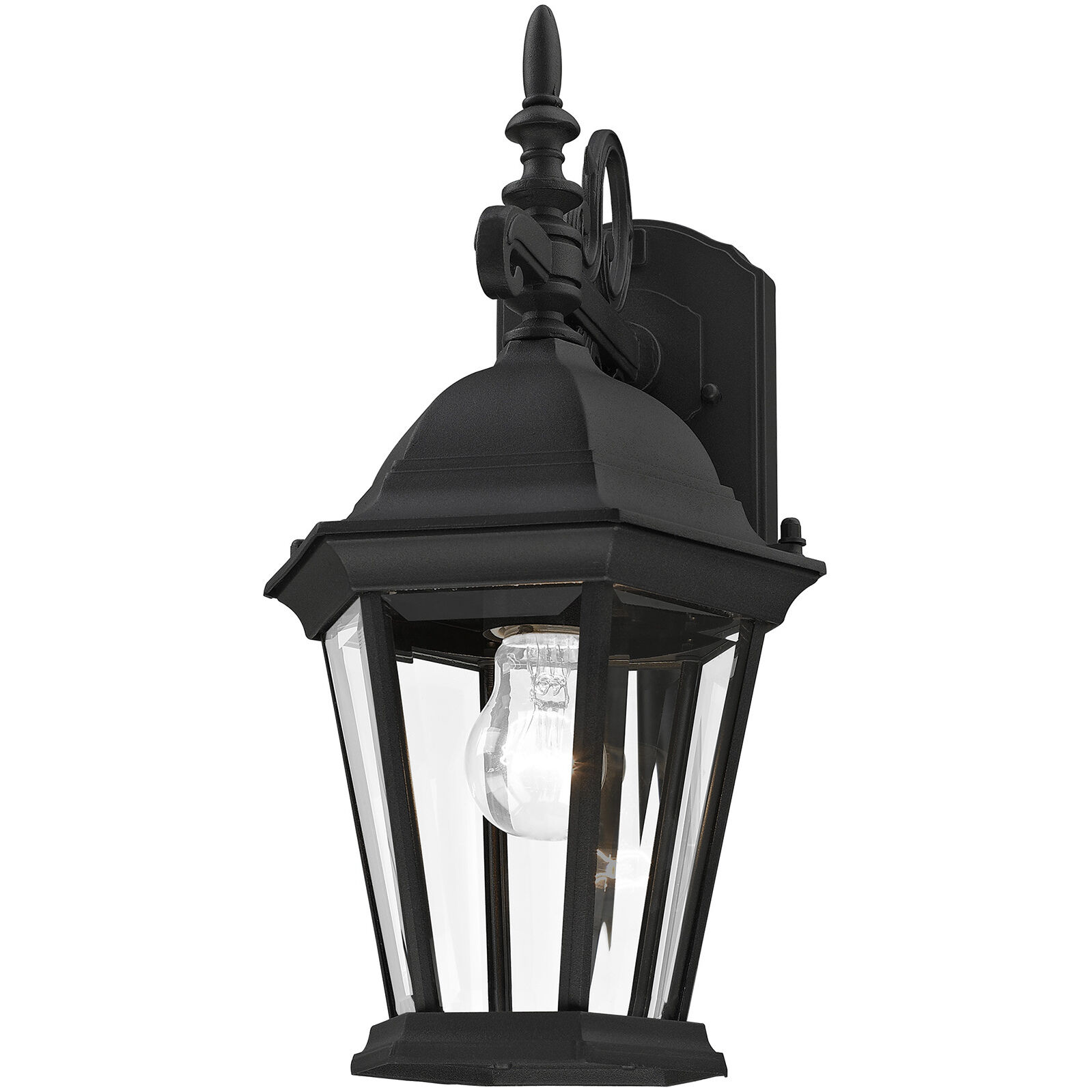 Hamilton 1 Light 15 inch Textured Black Outdoor  Wall Lantern