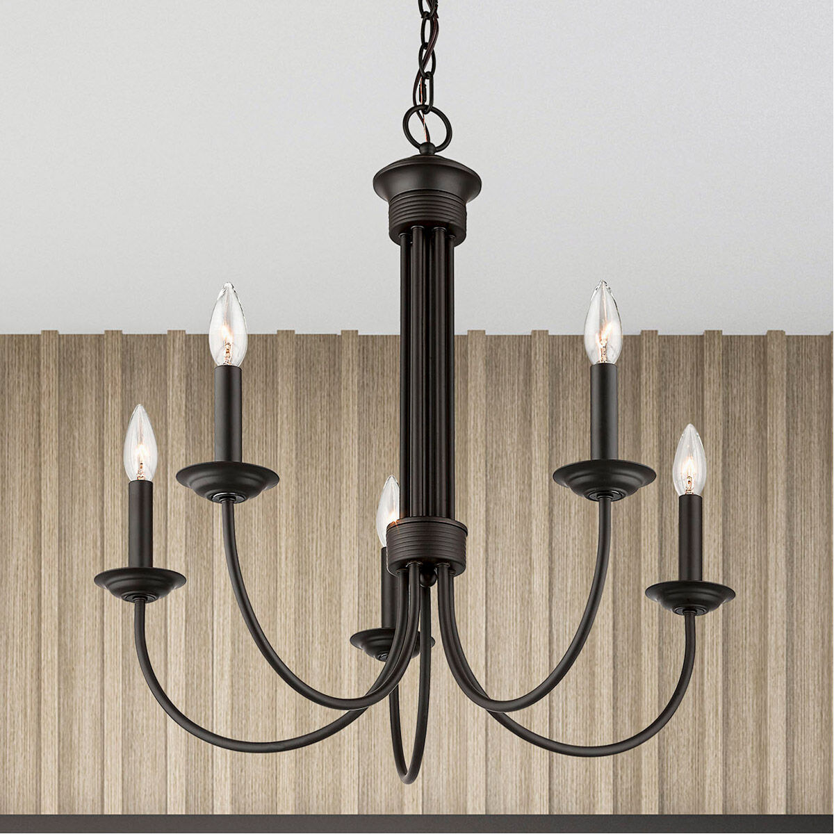 Estate 5 Light 25 inch Bronze Chandelier Ceiling Light