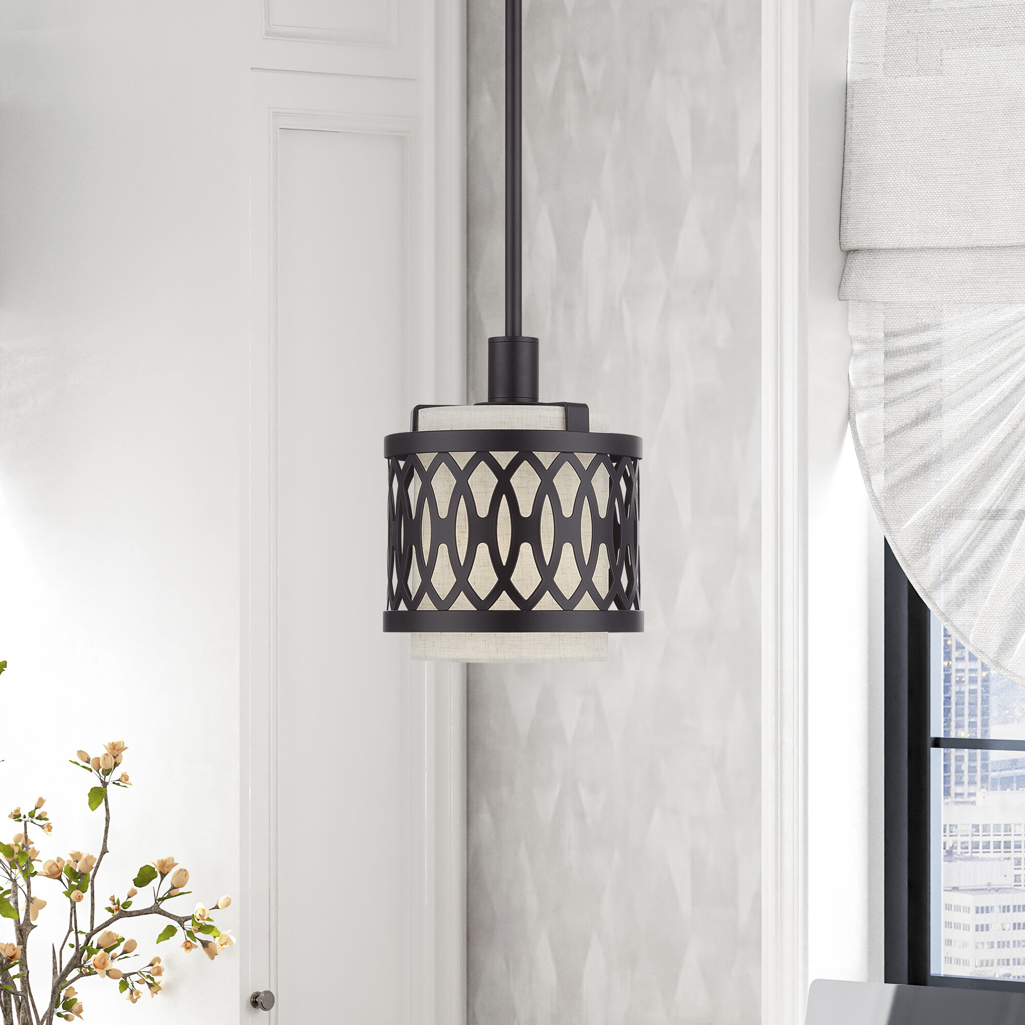 Vistaview 1 Light 7.25 inch English Bronze Mini Pendant Ceiling Light