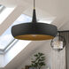 Banbury 1 Light 17 inch Black with Antique Brass Accents Pendant Ceiling Light