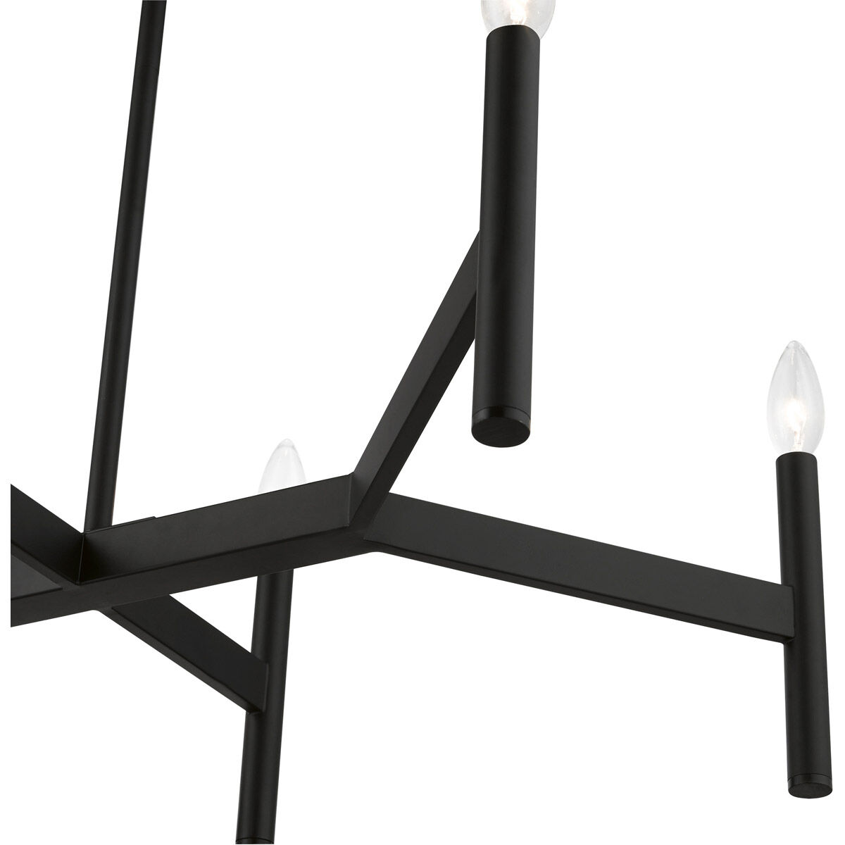 Copenhagen 8 Light 40 inch Black Linear Chandelier Ceiling Light