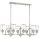 Lawrenceville 8 Light 40 inch Brushed Nickel Linear Chandelier Ceiling Light