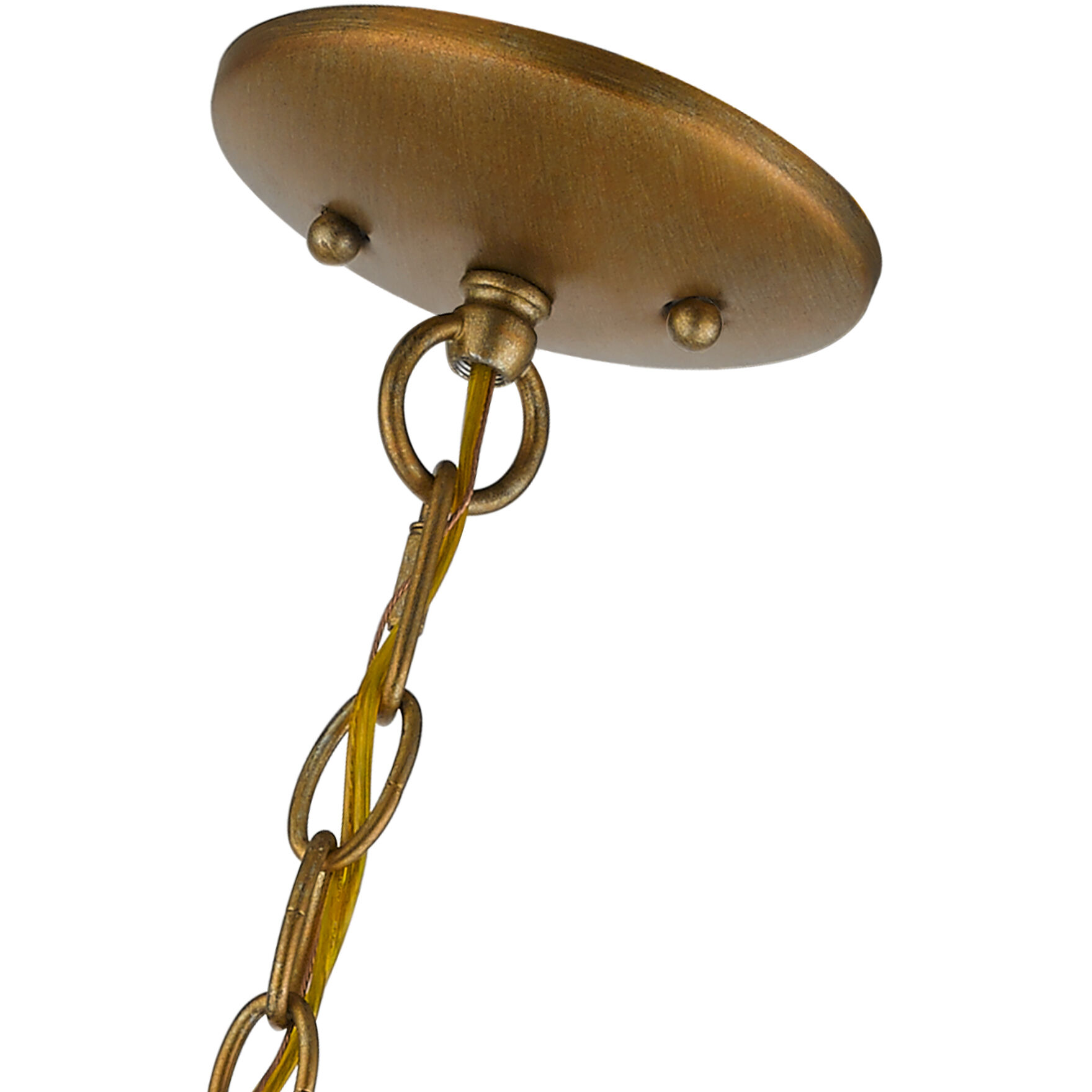 Katarina 5 Light 23 inch Antique Gold Leaf Chandelier Ceiling Light