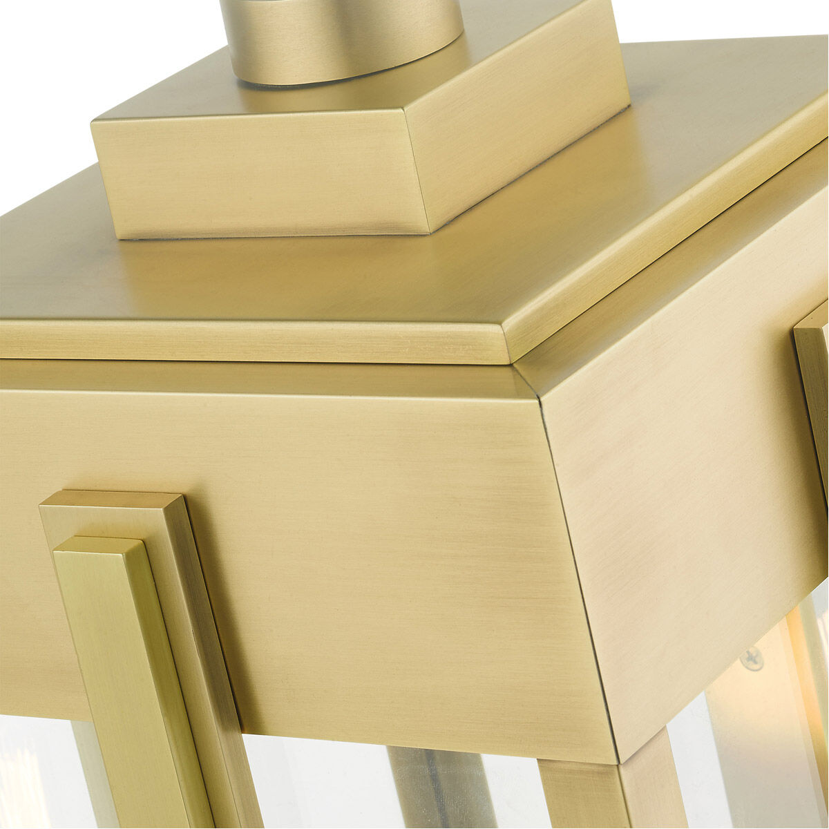 Lexington 3 Light 25 inch Natural Brass Outdoor Post Top Lantern