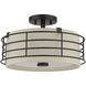 Blanchard 3 Light 15 inch English Bronze Semi Flush Mount Ceiling Light, Large