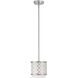 Arabesque 1 Light 7 inch Brushed Nickel Mini Pendant Ceiling Light