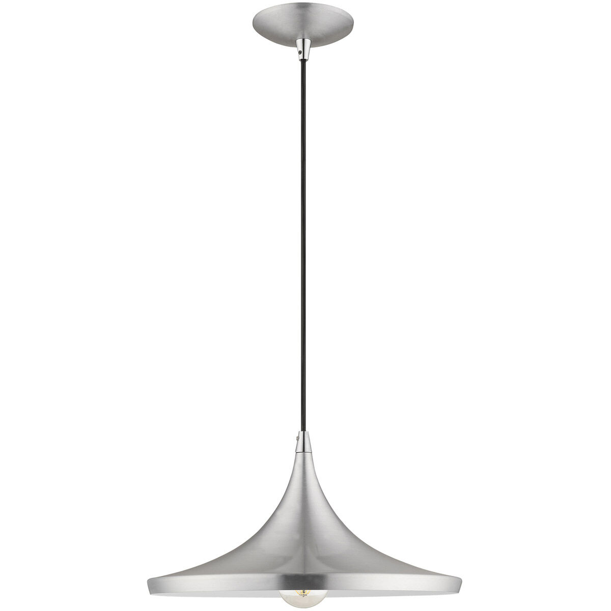 Allison 1 Light 14 inch Brushed Aluminum Mini Pendant Ceiling Light