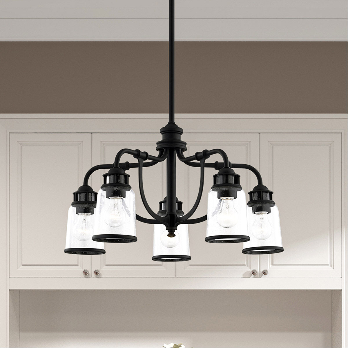 Lawrenceville 5 Light 24 inch Black Chandelier Ceiling Light