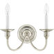 Cranford 2 Light 13 inch Polished Nickel Wall Sconce Wall Light