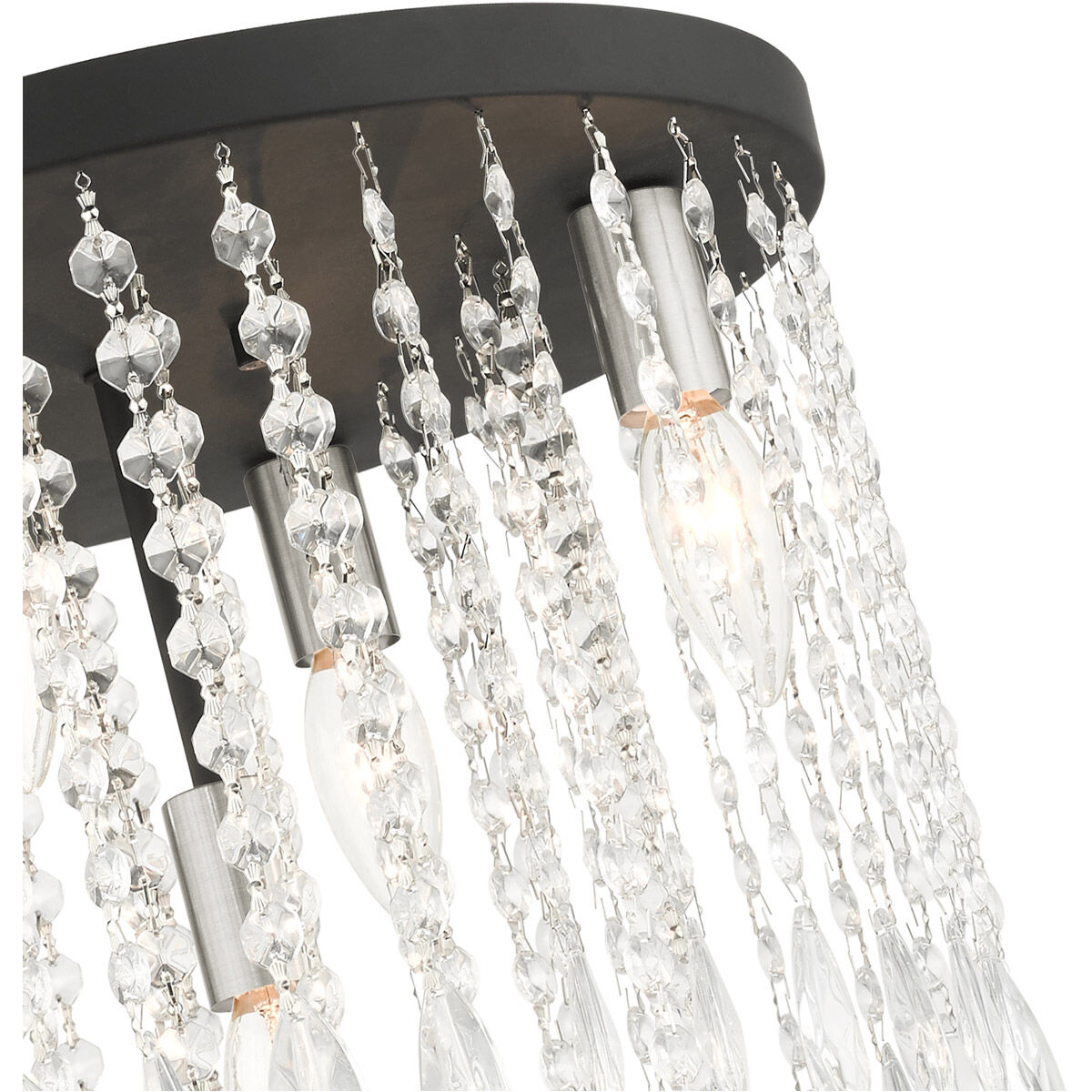 Elizabeth 5 Light 14 inch Black Flush Mount Ceiling Light