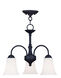 Ridgedale 3 Light 18 inch Black Convertible Dinette Chandelier/Ceiling Mount Ceiling Light