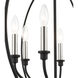 Milania 6 Light 25 inch Black with Brushed Nickel Accents Chandelier Ceiling Light