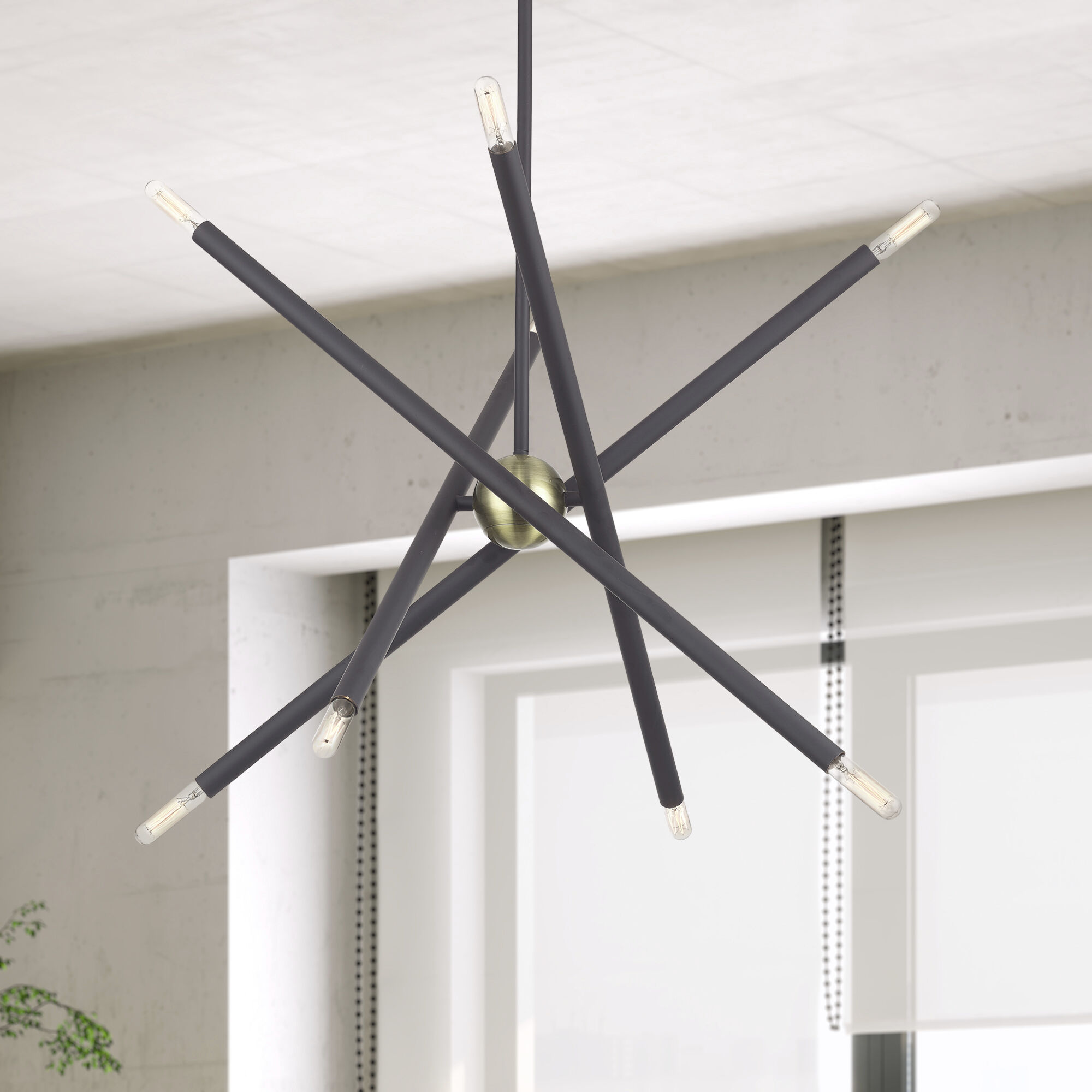 Soho 8 Light 24 inch Bronze with Antique Brass Accents Chandelier Ceiling Light