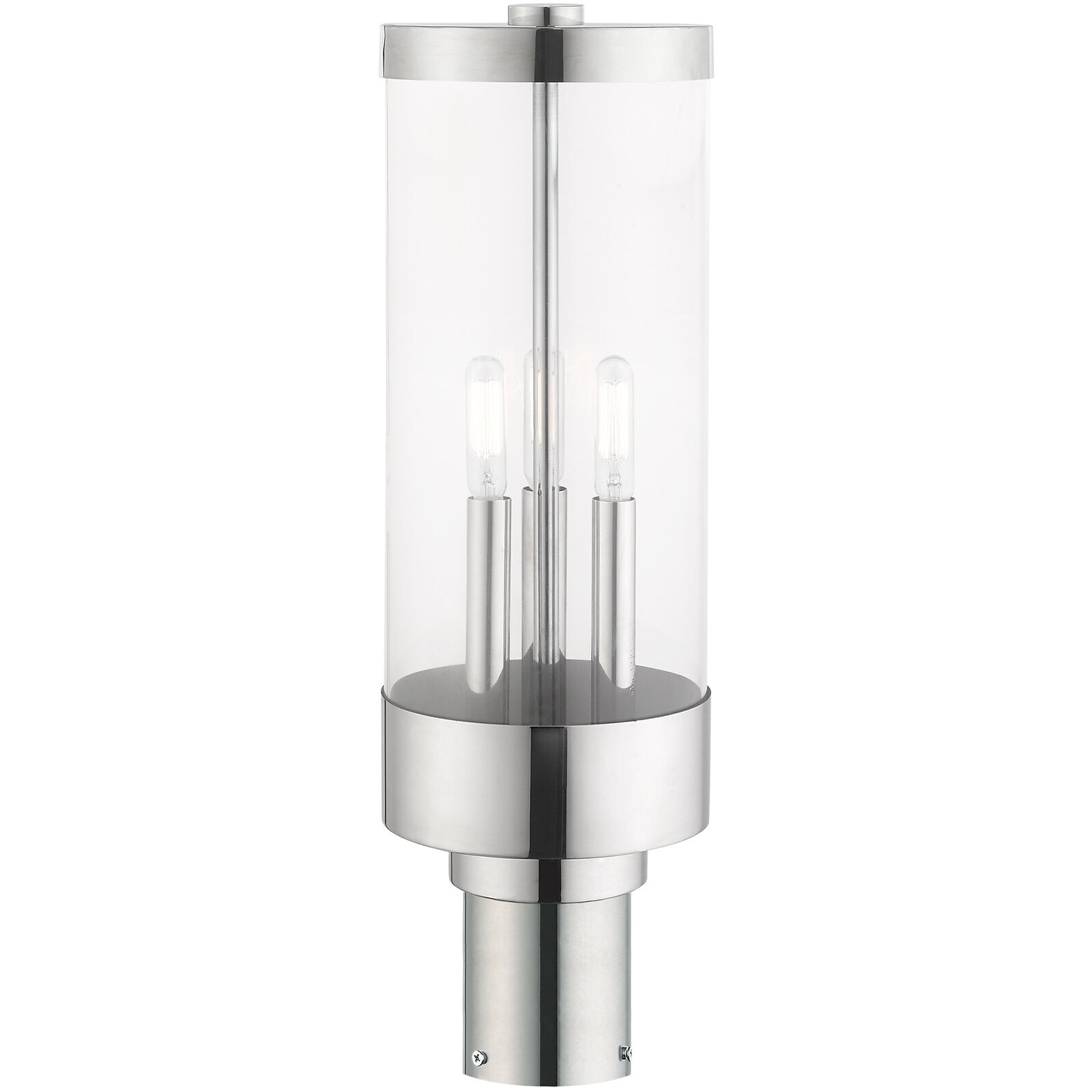 Hillcrest 3 Light 20 inch Polished Chrome Outdoor Post Top Lantern