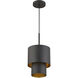 Zolana 1 Light 8.5 inch Bronze Mini Pendant Ceiling Light