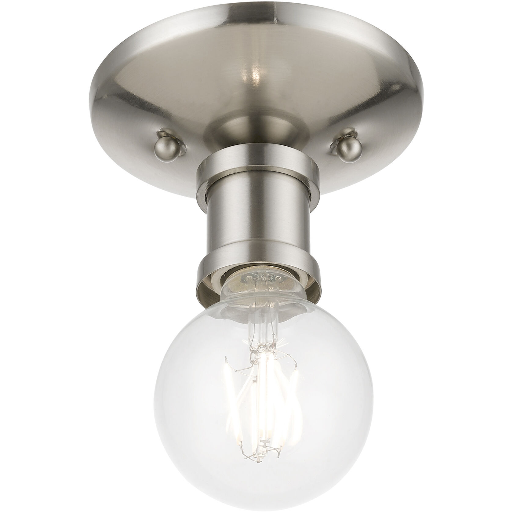 Lansdale 1 Light 5 inch Brushed Nickel Single Flush Mount Ceiling Light, Single