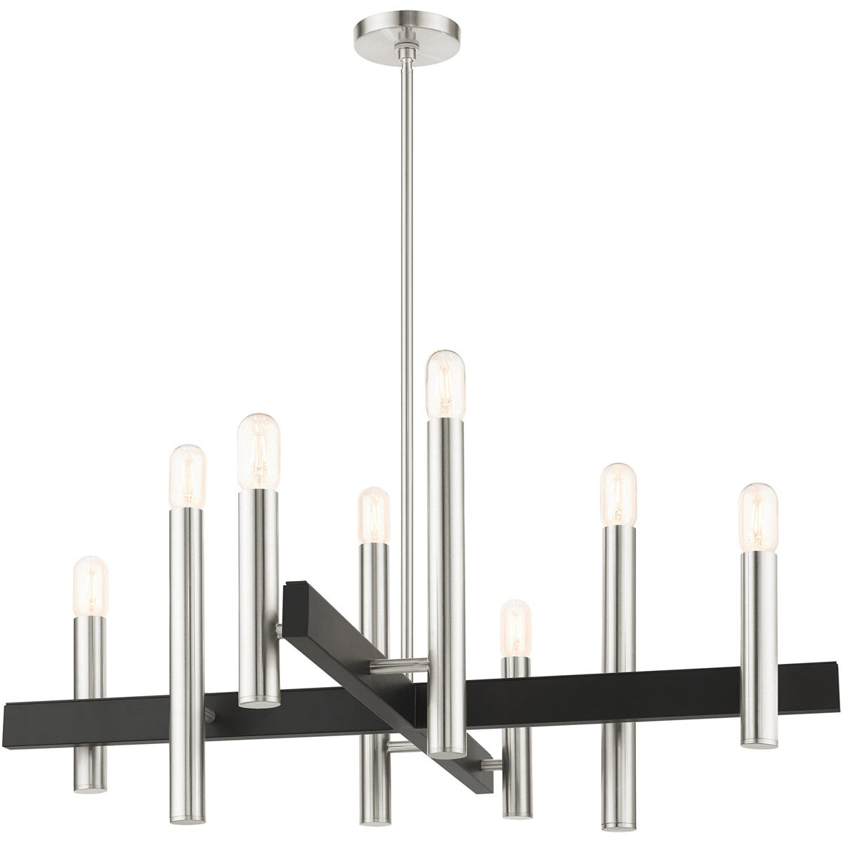 Helsinki 8 Light 38 inch Brushed Nickel Chandelier Ceiling Light