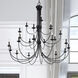 Estate 24 Light 60 inch Black Foyer Chandelier Ceiling Light