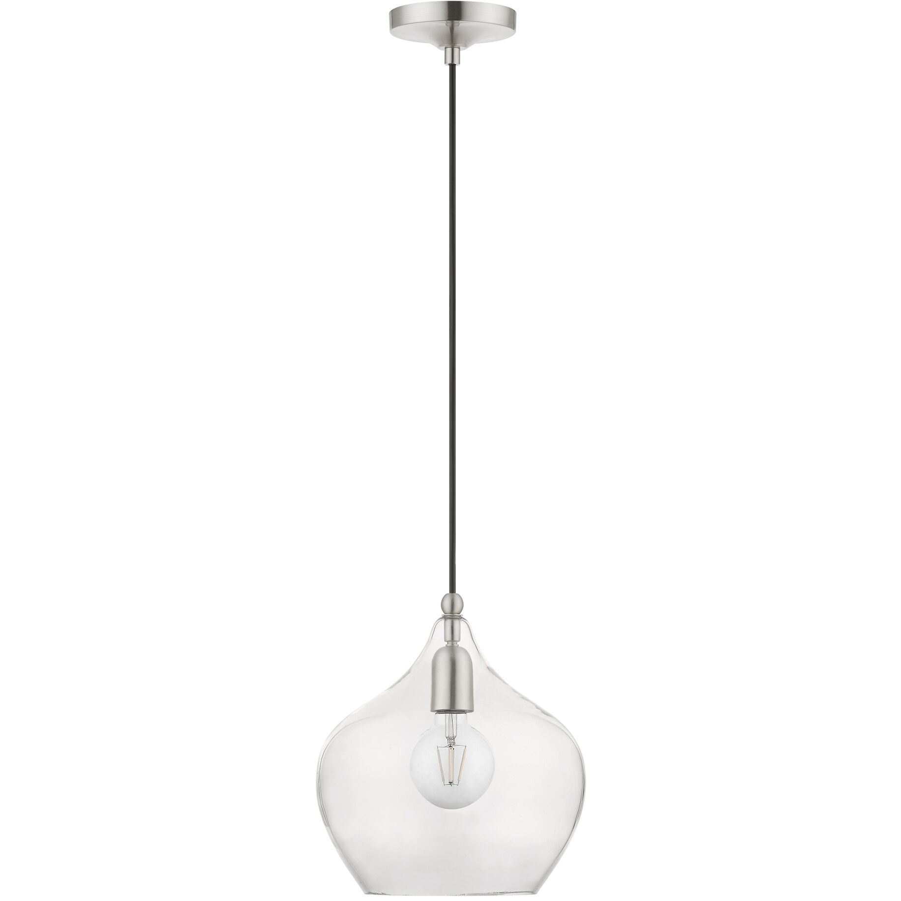 Aldrich 1 Light 10 inch Brushed Nickel Pendant Ceiling Light
