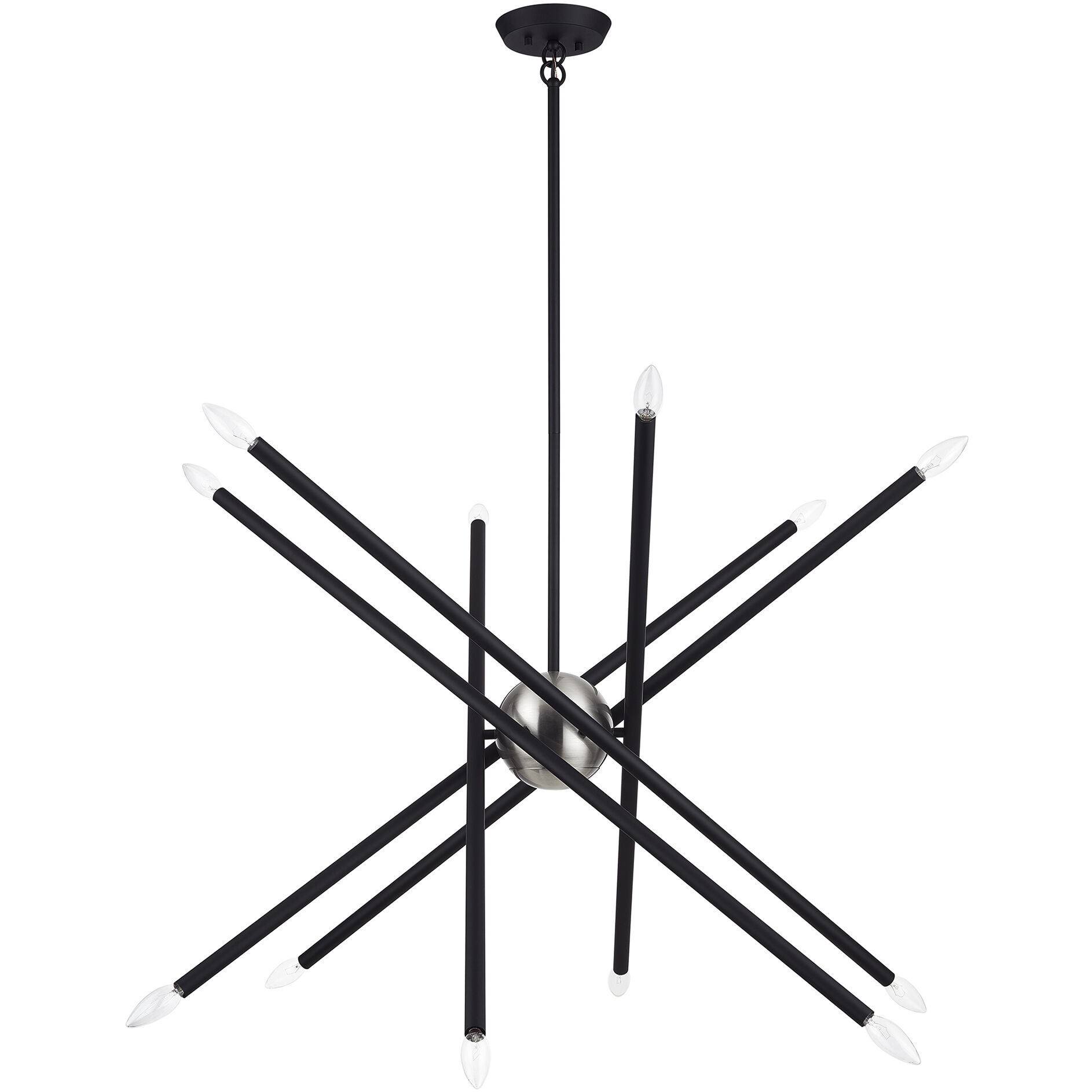 Soho 12 Light 36 inch Black Chandelier Ceiling Light