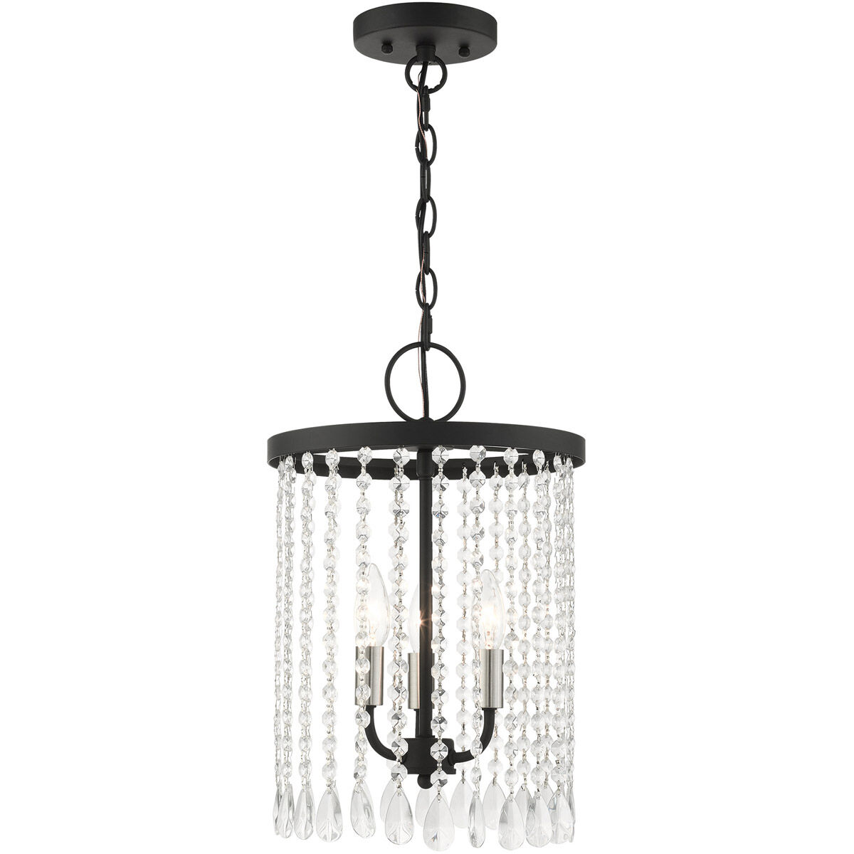 Elizabeth 3 Light 11 inch Black Pendant Chandelier Ceiling Light