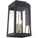 Oslo 4 Light 26.25 inch Bronze with Antique Brass Candles Outdoor Wall Lantern