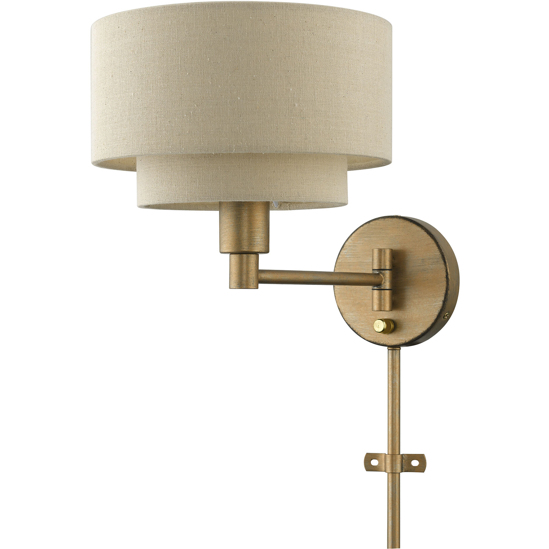 Bellingham 15.25 inch 60.00 watt Antique Gold Leaf Swing Arm Wall Lamp Wall Light