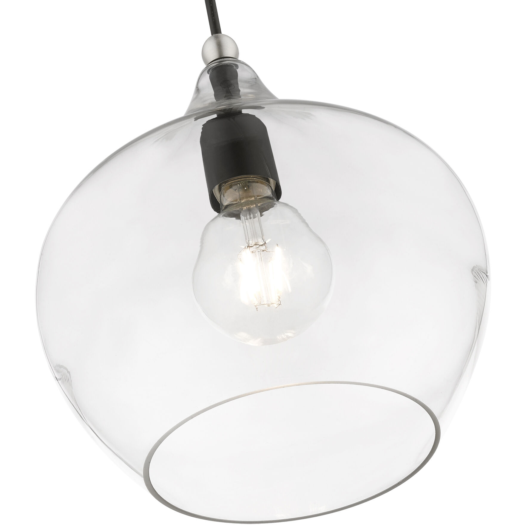 Aldrich 1 Light 10 inch Black with Brushed Nickel Accent Pendant Ceiling Light