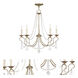 Pennington 5 Light 25 inch Hand Applied Antique Silver Leaf Chandelier Ceiling Light in Hand Painted Antique Silver Leaf